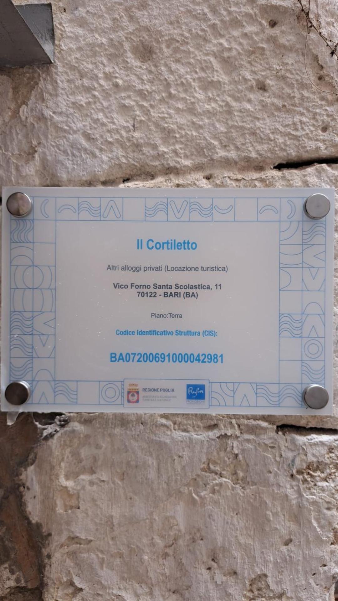 Apartamento Il Cortiletto Bari Exterior foto